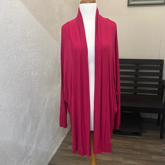Torrid Super Soft Hot Pink Cardigan Dolman Sleeve Open Front Size 2X - Picture 2 of 4